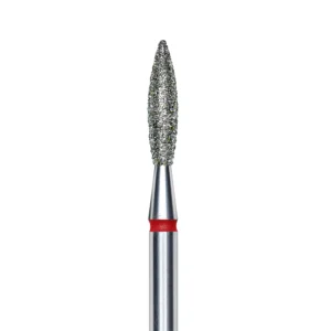 Staleks Pro Diamond "flame" Nail Drill Bit - Red/2.3mm